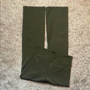Athleta Dark Olive High Rise Delancey Straight Leg Legging Pant Size Medium